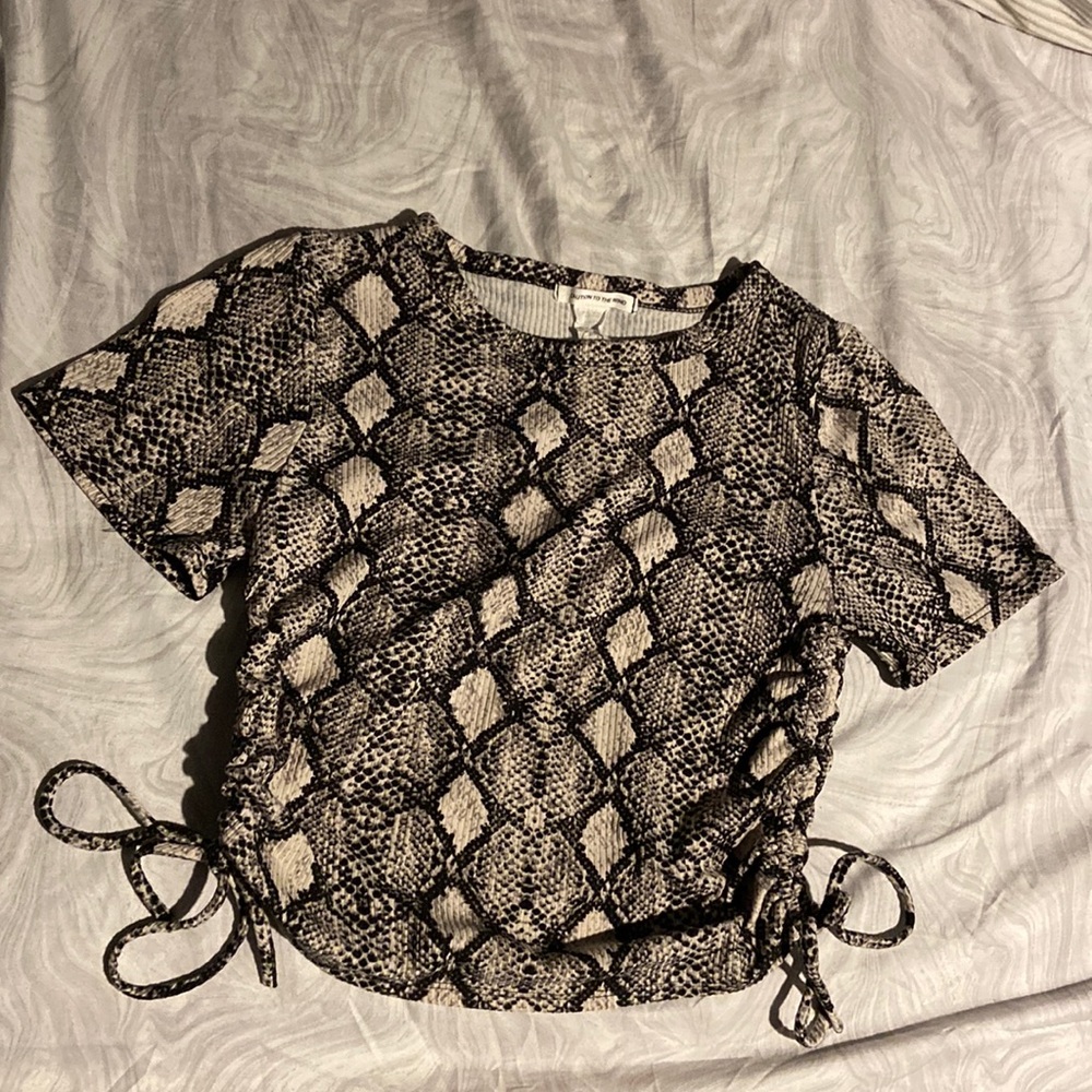 Caution To The Wind drawstring crop top. Gently worn about twice.